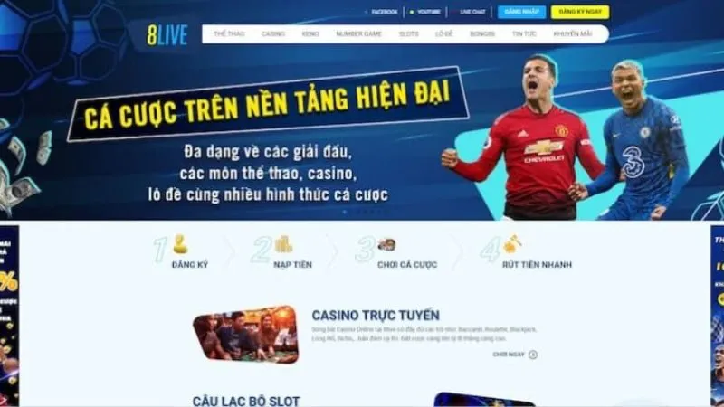 Trên 8Live, người chơi có thể tìm thấy một kho tàng các trò chơi và sự kiện từ khắp nơi trên thế giới